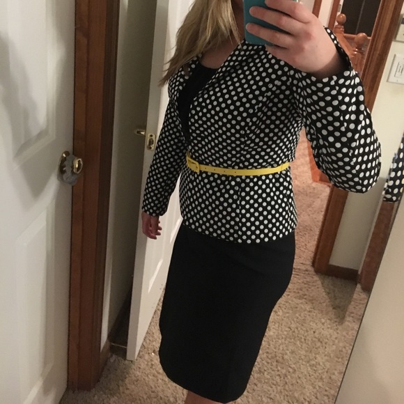 R & K Women’s Polka Dot Skirt Suit (Full Suit) - Picture 4 of 5